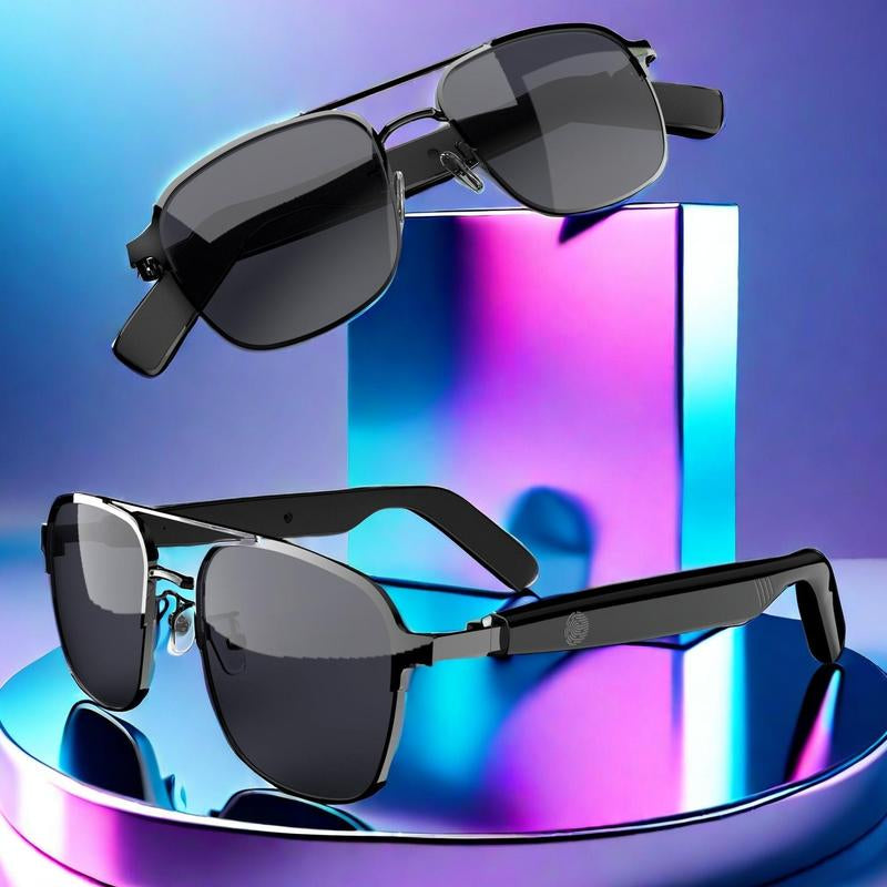 Multifunctional Smart Glasses, Touch Control Smart Sunglasses, Wireless Sunglasses, Bluetooth-Compatible Smart Glasses for Men & Women, Wearable