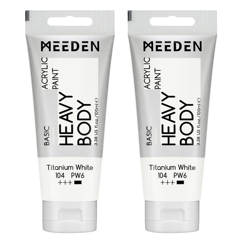 MEEDEN Acrylic Paint Set: 100Ml/3.38Oz X 40 Tubes - Heavy Body Acrylic Paint Set Including 36 Colors & 4 X Titanium White Art Painting Art Supplies