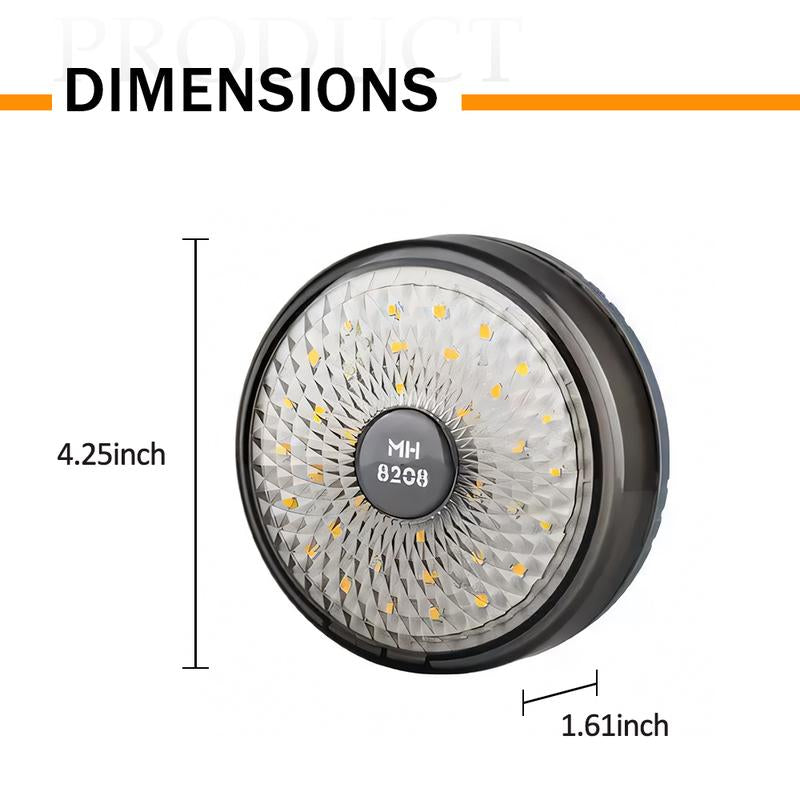32.8 FT Retractable String Lights 4 in 1 Rechargeable Outdoor Camping String Light with 8 Lighting Modes for Halloween Holiday Christmas Decoration
