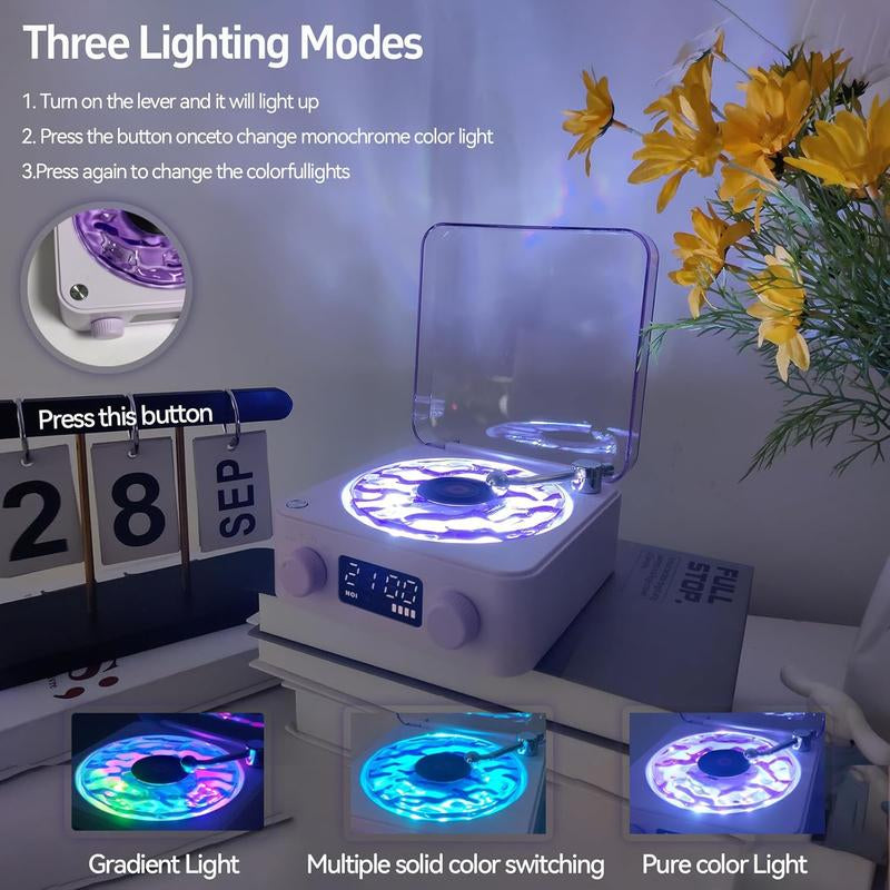 Wireless Speaker Light, Multifunctional Desktop Speaker with USB Port & AUX Input,Player Bluetooth Speaker with Environment Light Adjustment Modes, Halloween Gifts,1 Pack