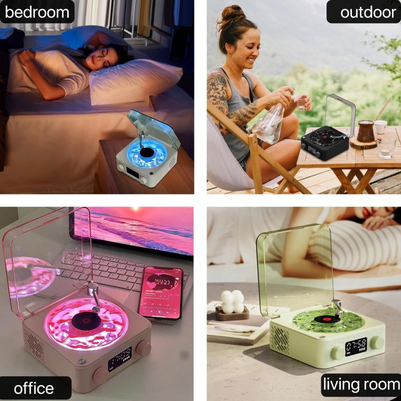 Wireless Speaker Light, Multifunctional Desktop Speaker with USB Port & AUX Input,Player Bluetooth Speaker with Environment Light Adjustment Modes, Halloween Gifts,1 Pack