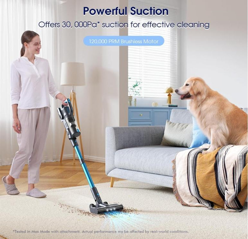 35,000Pa Cordless Vacuum Cleaner, Max 50 Minutes, Lightweight Cordless Cleaners for Home, Stick and Handheld Vacuum for Carpets, Hard Floor, Pet Hair