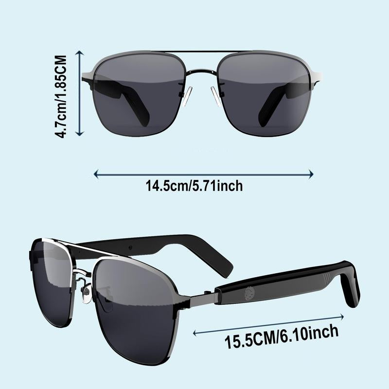 Multifunctional Smart Glasses, Touch Control Smart Sunglasses, Wireless Sunglasses, Bluetooth-Compatible Smart Glasses for Men & Women, Wearable