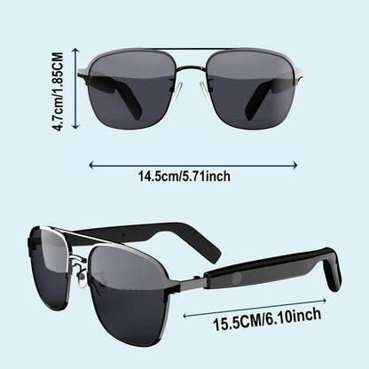 Multifunctional Smart Glasses, Touch Control Smart Sunglasses, Wireless Sunglasses, Bluetooth-Compatible Smart Glasses for Men & Women, Wearable