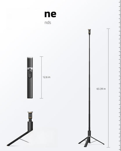 TODI 63" Cell Phone Selfie Stick Tripod, Portable Tripod for Iphone with Wireless Remote, Extendable Smartphone Stand, All-In-1, Compatible with Iphone/Android