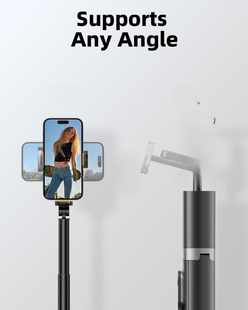 TODI 63" Cell Phone Selfie Stick Tripod, Portable Tripod for Iphone with Wireless Remote, Extendable Smartphone Stand, All-In-1, Compatible with Iphone/Android