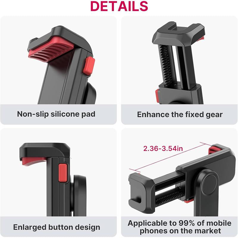 Phone Tripod Mount Holder for - ST-06S Camera Hot 2 Cold Shoe Phone Mount Compatible for Android DJI Ronin S/SC Zhiyun Gimbals