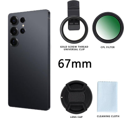 52Mm Clip-0N CPL Phone Cameralens Filter Kit, Circular Polarizerpolarizing Filter Compatible with Mostcell Phones