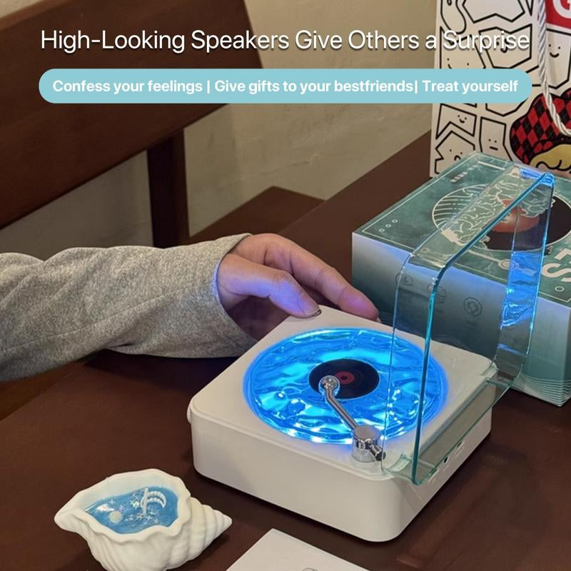 Wireless Speaker Light, Multifunctional Desktop Speaker with USB Port & AUX Input,Player Bluetooth Speaker with Environment Light Adjustment Modes, Halloween Gifts,1 Pack