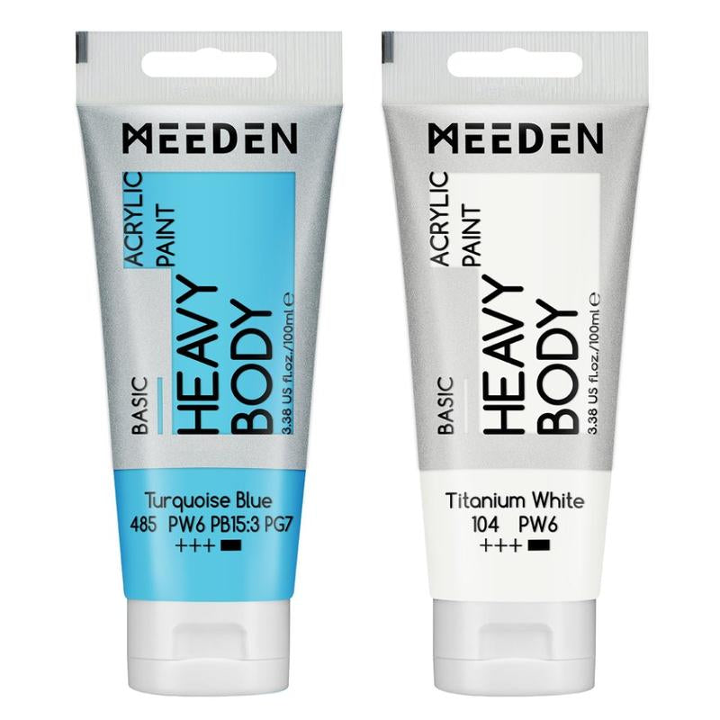 MEEDEN Acrylic Paint Set: 100Ml/3.38Oz X 40 Tubes - Heavy Body Acrylic Paint Set Including 36 Colors & 4 X Titanium White Art Painting Art Supplies