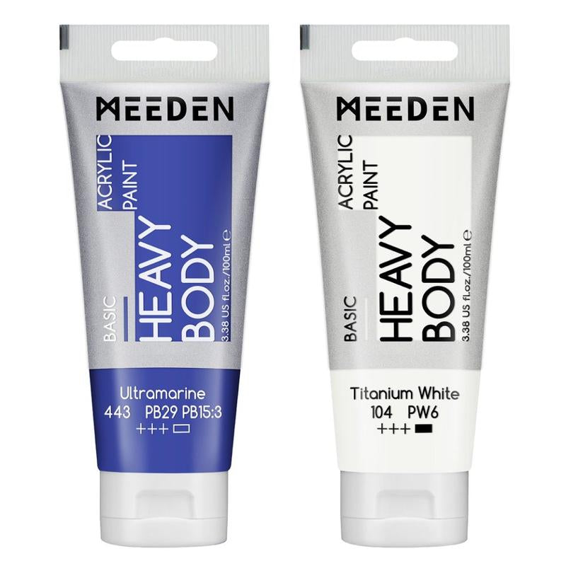MEEDEN Acrylic Paint Set: 100Ml/3.38Oz X 40 Tubes - Heavy Body Acrylic Paint Set Including 36 Colors & 4 X Titanium White Art Painting Art Supplies