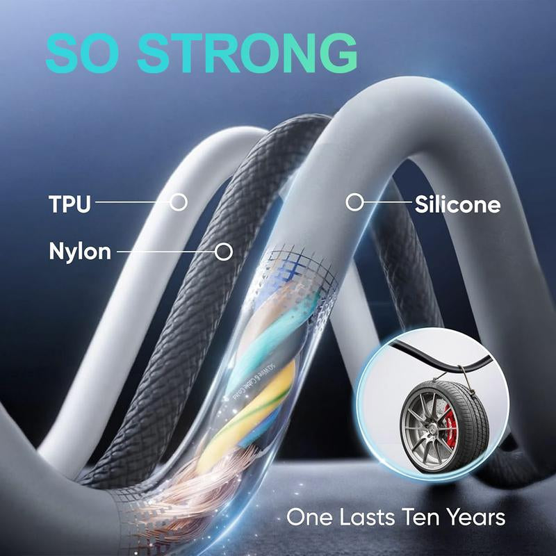 [Buy 1 Get 3 Free] 4-In-1 Multi USB Charging Cable with USBA, USBC, Lightning-Max65W Fast Charging & Data Sync for Iphone16/15,Ipad Pro, Fast Charge USB Cable 4-In-1 with Breathing Light Type-C Data Charging Cable