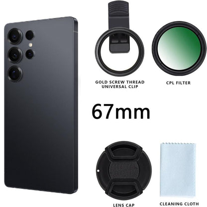 52Mm Clip-0N CPL Phone Cameralens Filter Kit, Circular Polarizerpolarizing Filter Compatible with Mostcell Phones