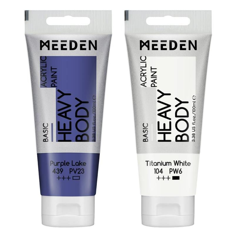 MEEDEN Acrylic Paint Set: 100Ml/3.38Oz X 40 Tubes - Heavy Body Acrylic Paint Set Including 36 Colors & 4 X Titanium White Art Painting Art Supplies