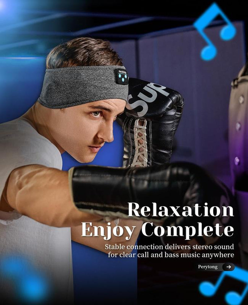 Perytong Sleep Headband Headphones - Bluetooth Headphones for Sleep, Workout, Running, Yoga, Travel, Insomnia