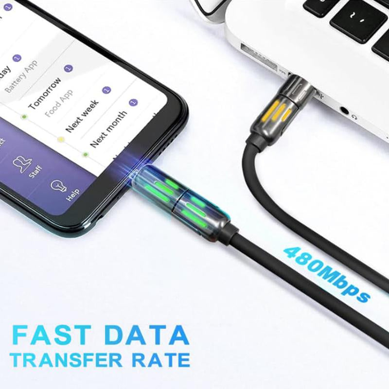 [Buy 1 Get 3 Free] 4-In-1 Multi USB Charging Cable with USBA, USBC, Lightning-Max65W Fast Charging & Data Sync for Iphone16/15,Ipad Pro, Fast Charge USB Cable 4-In-1 with Breathing Light Type-C Data Charging Cable