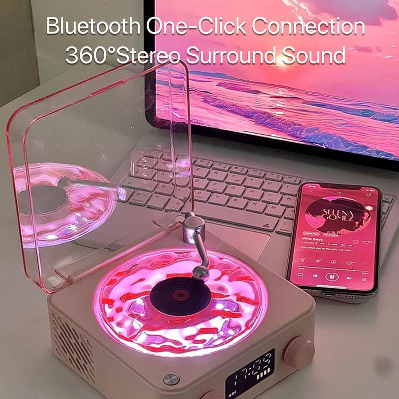 Wireless Speaker Light, Multifunctional Desktop Speaker with USB Port & AUX Input,Player Bluetooth Speaker with Environment Light Adjustment Modes, Halloween Gifts,1 Pack