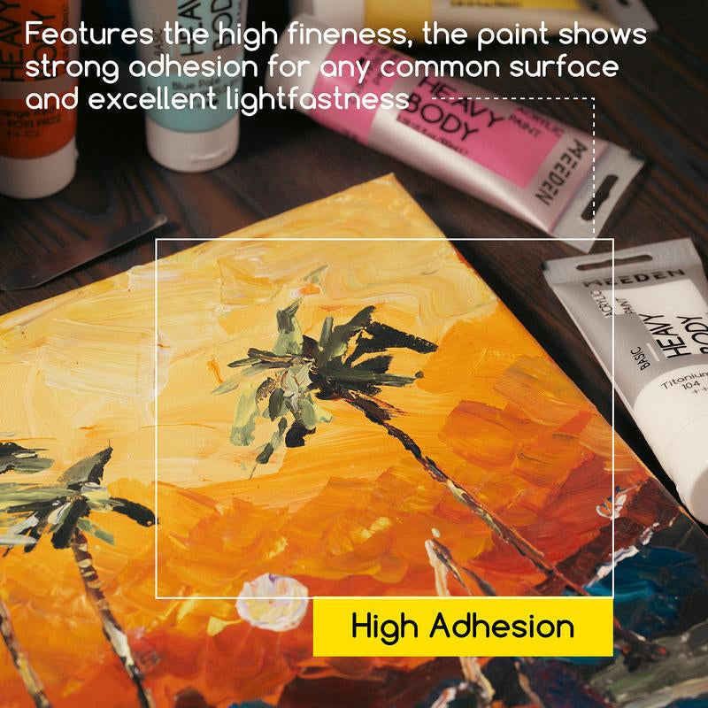 MEEDEN Acrylic Paint Set: 100Ml/3.38Oz X 40 Tubes - Heavy Body Acrylic Paint Set Including 36 Colors & 4 X Titanium White Art Painting Art Supplies